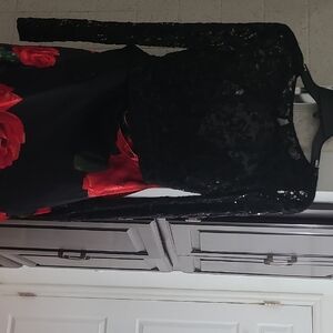 B Darlin Red and Black Dress